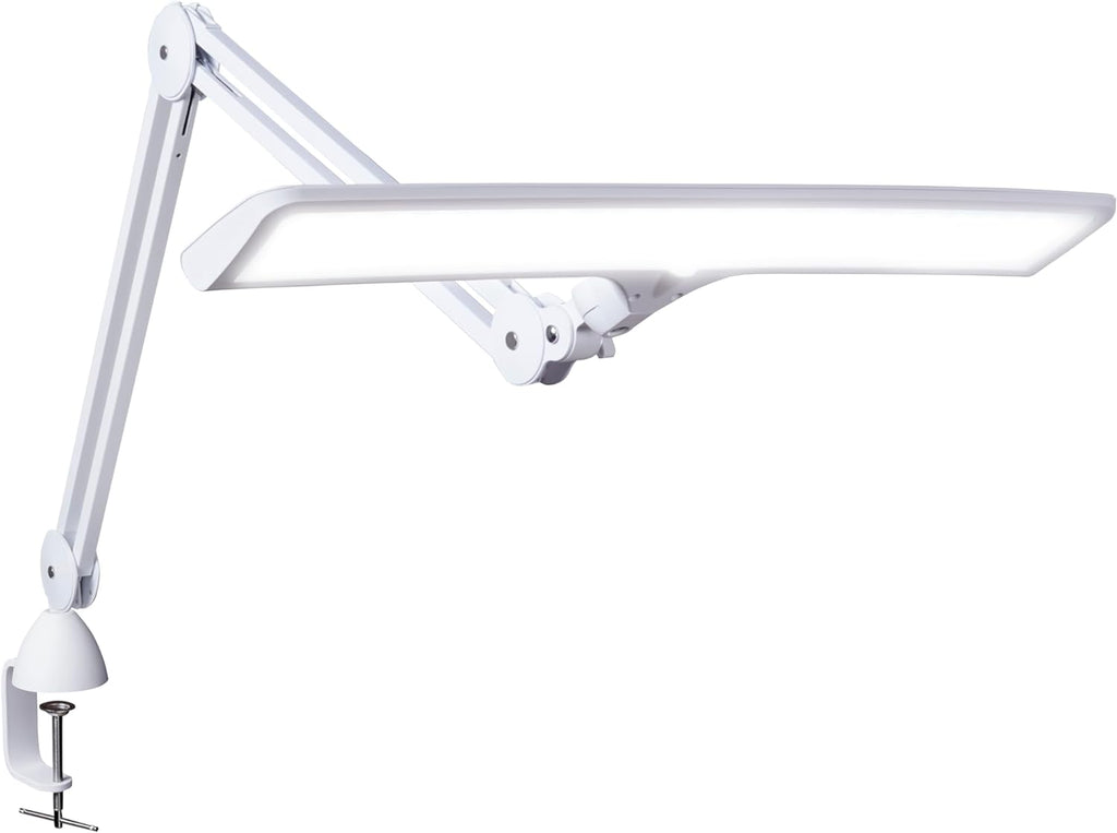 Daylight Company Lumi Task Lamp,+95 CRI, 4000 Lux,Craft Light, Super Bright Desk Lamp, Touch Dimmable, 2 Brightness Levels, Ideal Table Light, Drawing Lamps - Metal - 15 W