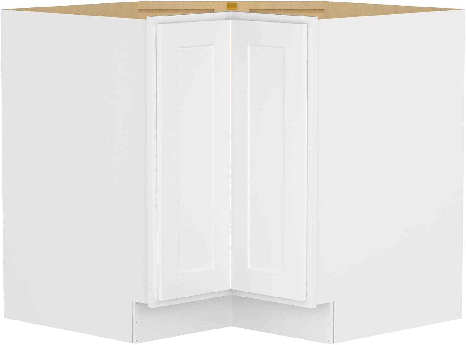 Furinno Shaker EZ Reach Base Corner Diagonal Kitchen Cabinet, Ready to Assemble, 24 D x 33 W x 34.5 H, White