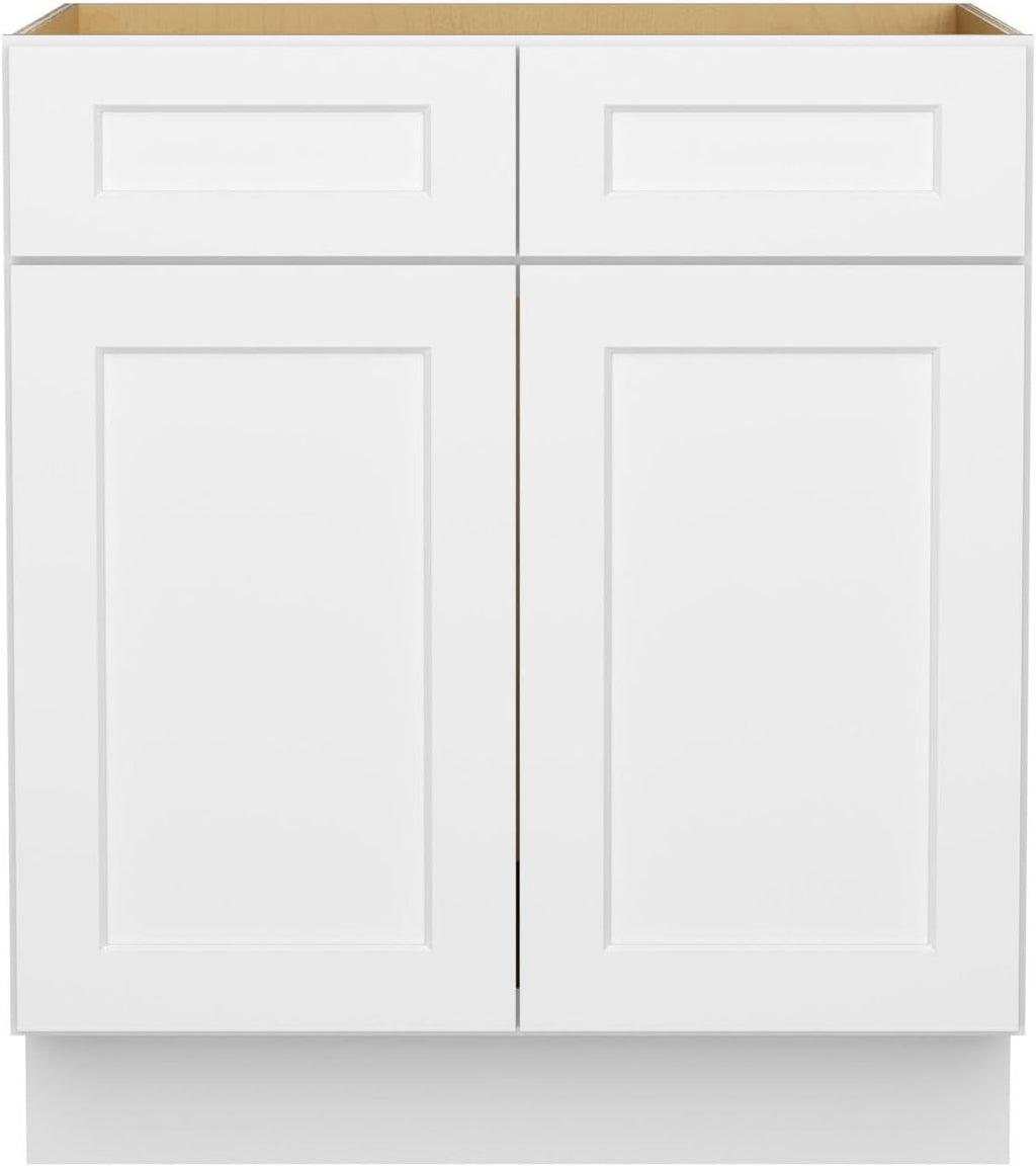 Furinno Shaker Sink Bases Kitchen Cabinet, Ready to Assemble, 24 D x 30 W x 34.5 H, White
