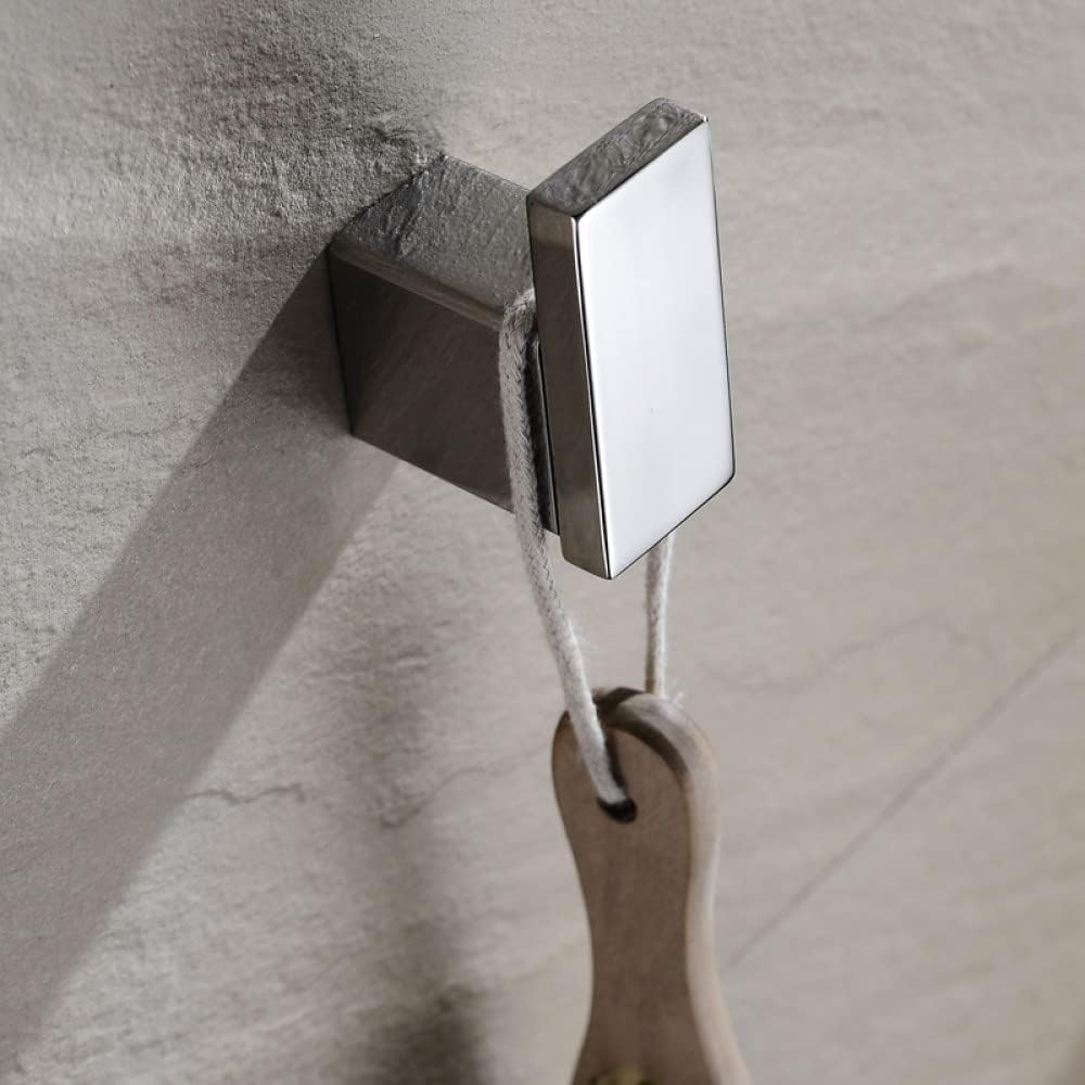 Stainless Steel Chrome Polished Towel Rack Toilet Brush Holder Wall Mounted Paper Holder Towel Bar Hook Bathroom Accessories,Whole Set