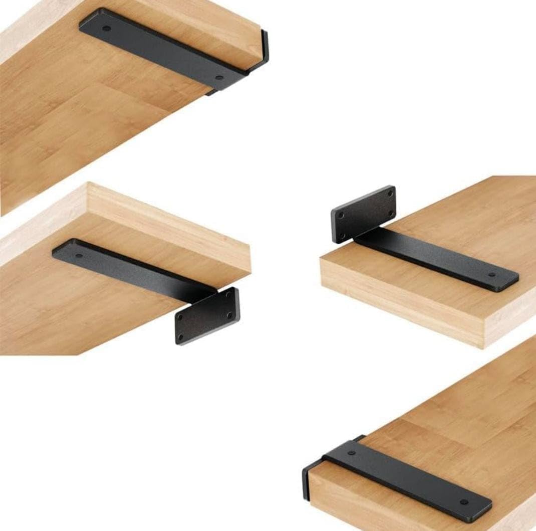 Rustic Live Edge Wall Mounted Floating Shelves, Natural Wood, Kitchen Bathroom Storage Display (20' W X 6' D X 1.5' (Inches))