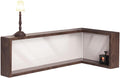 Wall Mounted Corner Shelf - Floating Shelves Save Space with Light Corner Display Shelf Stand Dustproof Storage, Heavy Duty Floating Shelves with LED Lights