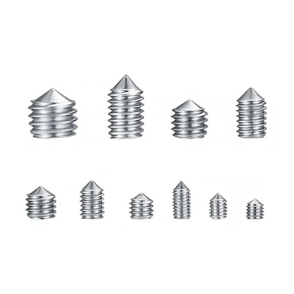 250pcs Stainless Steel Socket Head Hex Set Screws M3 M4 M5 M6 M8 Cup Assortment Kit Grub Screw Cup Point Grub Screw Kit Set (10 Boxes)