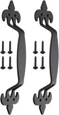 2 Pcs 11 Inch Sliding Barn Door Handle Vintage Heavy Duty Pull Set for Gate Kitchen Furniture Cabinet Closet Drawer Screws Inclu
