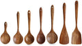 7PCs Kitchen Cooking Utensil Set Natural Wood Tableware Rice Colander Soup Skimmer Cooking Kitchenware Set Kitchen Accessories