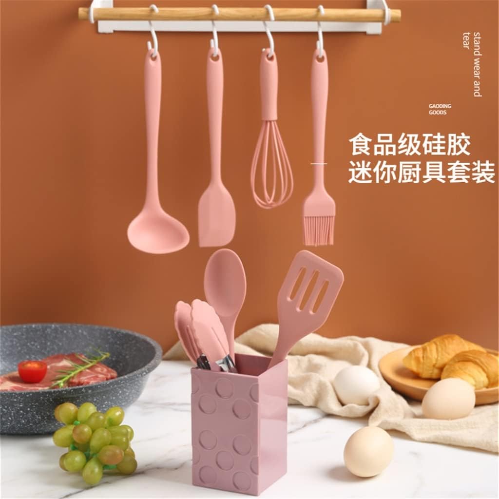 Silicone Kitchenware Non-stick Cookware Full Spatula Set Baking Cooking Utensils Oil Brush Scraper(black-JoJo's Bizarre Adventure1)