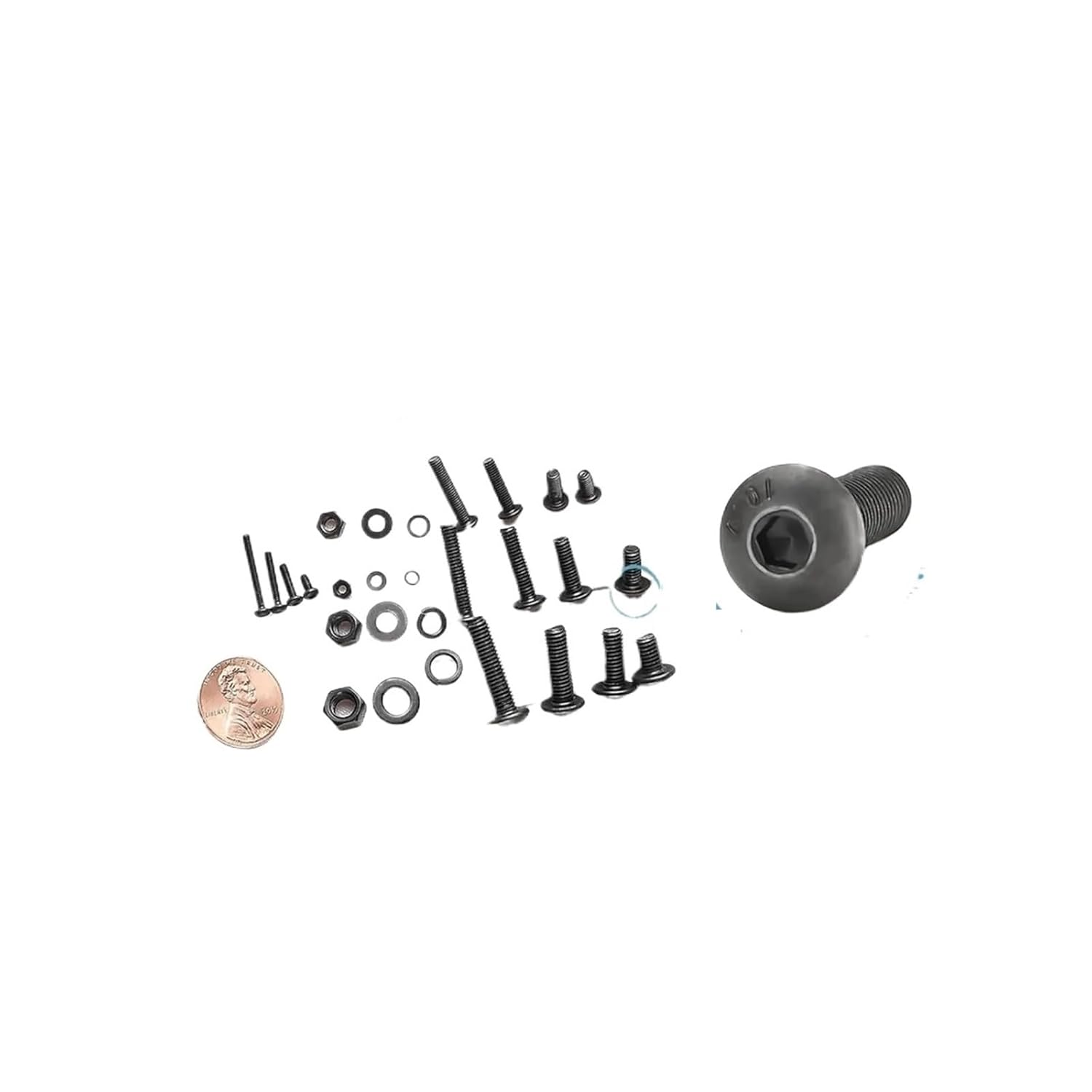 Set Screw Assortment Kit 12.9 Alloy Steel Black Hexagonal Head Metric Mechanical Screw Combination Kit for Homeowners,DIYers,Mechanics,Industrial Workers