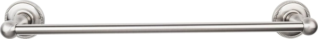 Top Knobs ED6BSND Bath Edwardian Collection 18 Inch Single Towel Bar with Smooth Backplate, Brushed Satin Nickel Finish