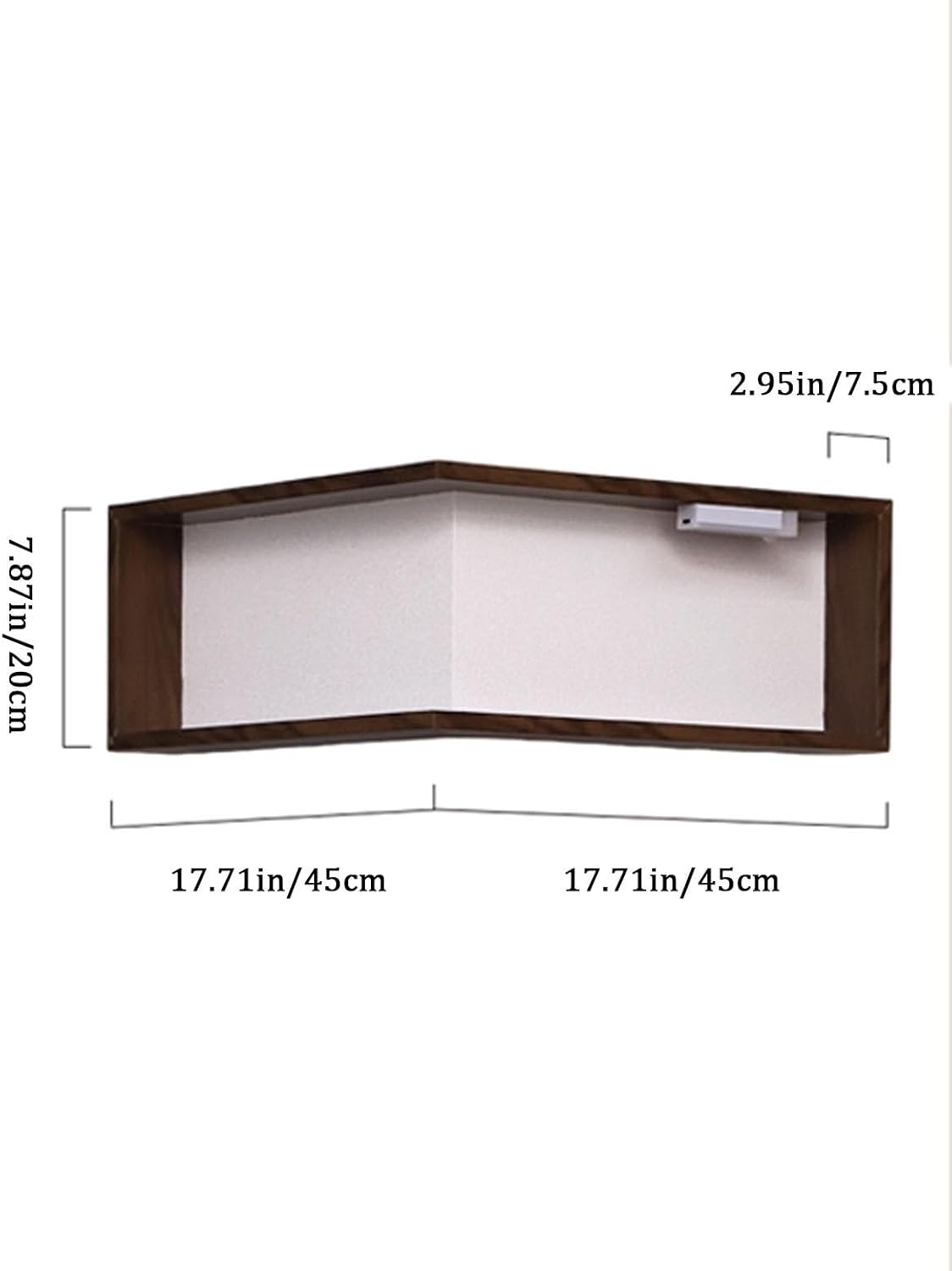 Wall Mounted Corner Shelf - Floating Shelves Save Space with Light Corner Display Shelf Stand Dustproof Storage, Heavy Duty Floating Shelves with LED Lights
