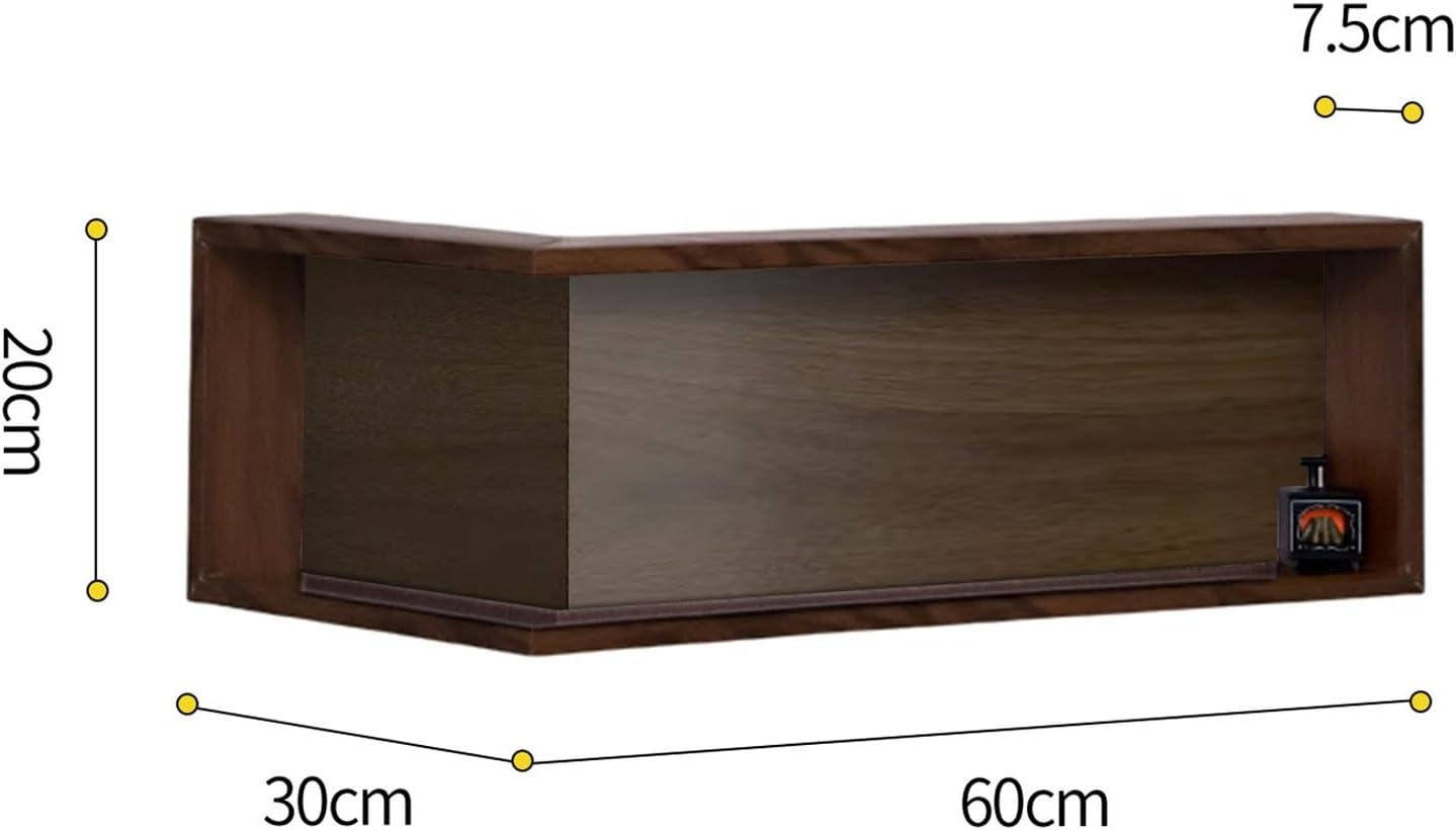 Floating Corner Shelves, Modern Corner Shelf Wall Mounted for Bedroom & Living Room, Easy Install Display Shelf for Books & Decor(3 Pack,L-Shape 30 x 60 x 20 cm)