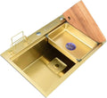 Kitchen Sinks, Single Bowl Beautiful and Stainless Steel Sink Bar Counter Single Bowl Sink Bare Sink (60 * 46 * 22Cm