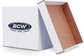 BCW Vinyl Record Storage Boxes – 10 Pack | Holds 65 LPs Each | Stackable Vinyl Record Storage Box with Reinforced Bottom & Handles | Archival Record Organizer for 12-Inch Albums, DJs & Collectors