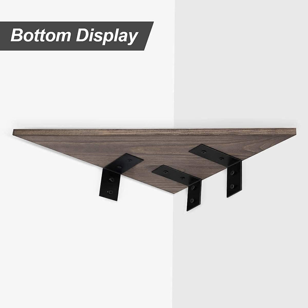 Floating partition Solid Pine Floating Corner Shelves Wall Mounted Set of 3 Rustic Storage Decorative Shelf for Bathroom Bedroom Living Room Kitchen Office Shelf