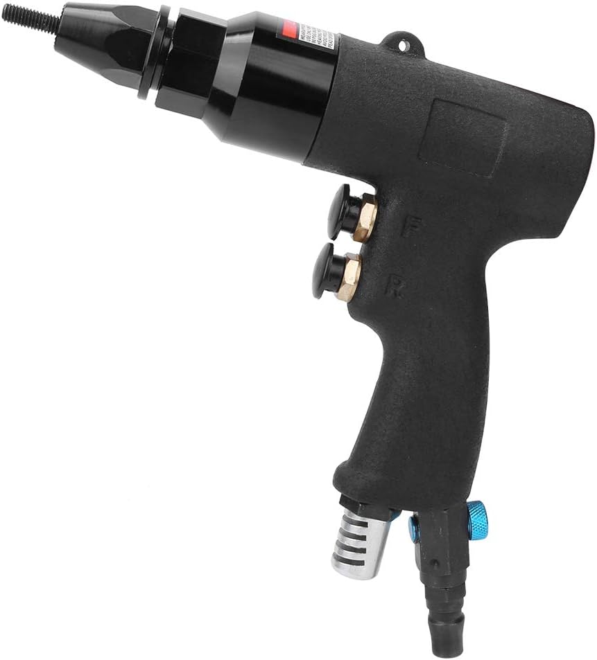 Rivet Gun - Rivet Nut Tool Kit, Pop Rivet Gun, Stainless Steel Rivets, Thread-Screw Design, Energy-Efficient Air Power, Non-Slip Handle, Metal Sheet & Automotive Use