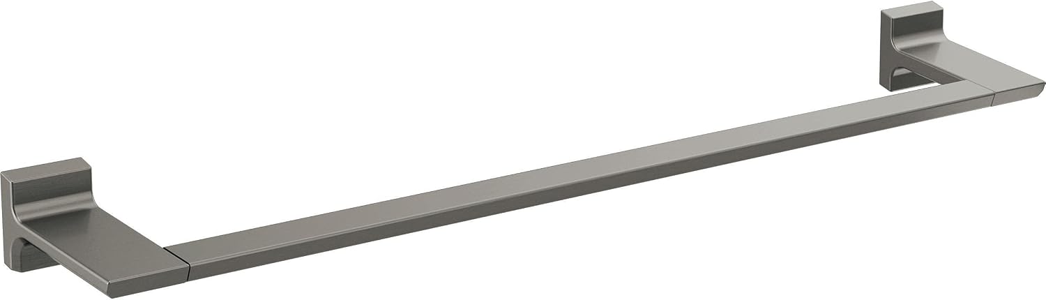 DELTA FAUCET 79924-KS Pivotal Wall Mounted 24 in. Towel Bar in Black Stainless Steel