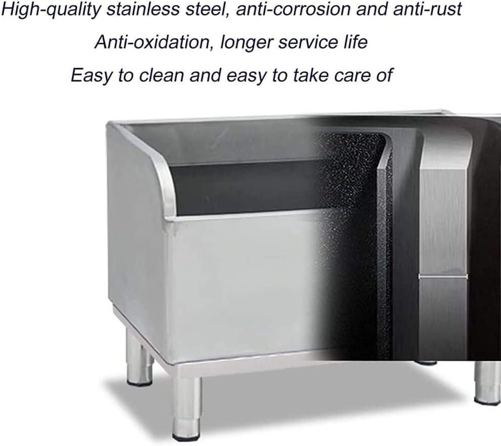 304 Stainless Steel Mop Sink, 12' Deep Sink Bowl, Commercial Mop Sink Wash Station Tubs for Restaurant, Garages (Color : Silver, Size : 45x41x55cm) (Silver 45x41x55cm)