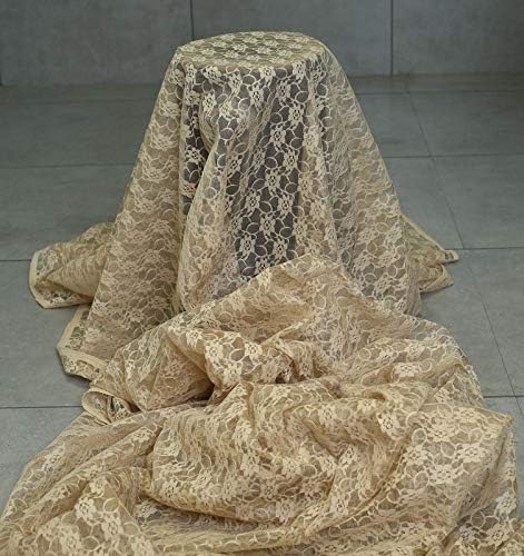 VDS Table Runner Lace Runner for Wedding Reception Party Table Decoration 27 x120 Inch (Pack of 15 Champagne Gold)