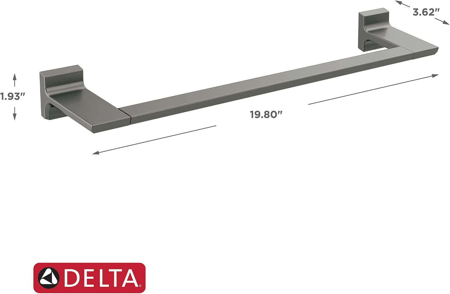 Delta Faucet 79918-KS Pivotal Wall Mounted 18' Towel Bar in Black Stainless
