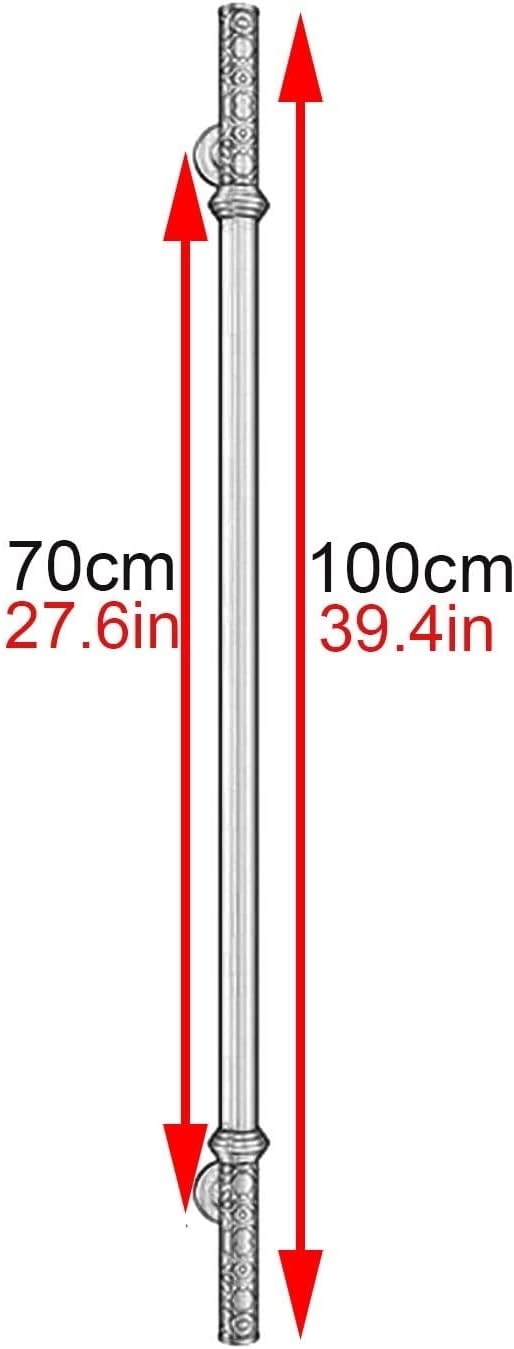 Stainless Steel Door Pull Handle,16/24/32 Inch for Glass Door Sliding Door Large Door Handles,Gold, Bronze, Red Bronzeblack,Retro Design (B-100cm(39.4in) 70cm(27.6in)