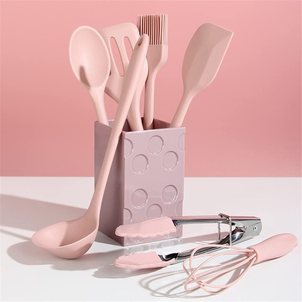 Silicone Kitchenware Non-stick Cookware Full Spatula Set Baking Cooking Utensils Oil Brush Scraper(black-JoJo's Bizarre Adventure1)