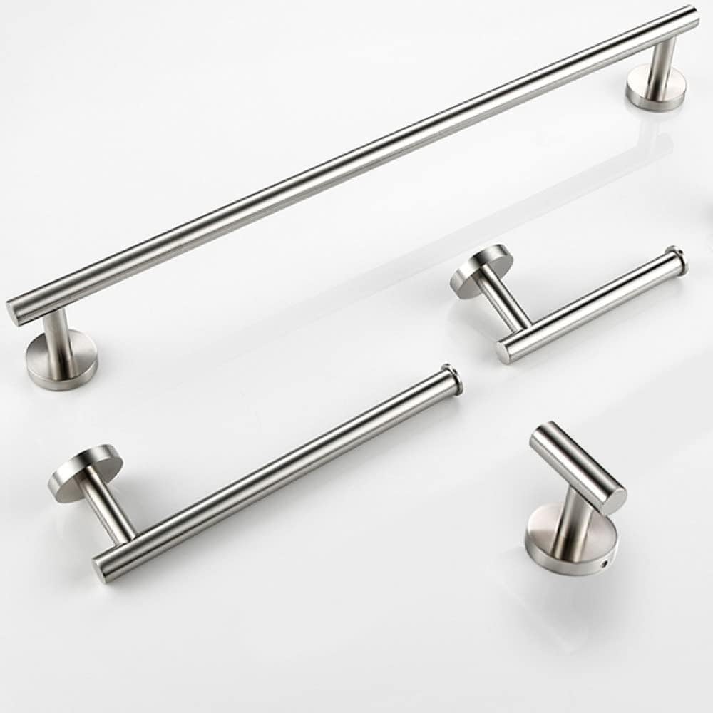 Bathroom Accessories Sets Matte Black Gunmetal Chrome Brushed Gold Robe Hook Towel Bar Paper Holder Stainless Steel,4,Piece Set BC