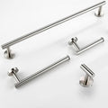 Bathroom Accessories Sets Matte Black Gunmetal Chrome Brushed Gold Robe Hook Towel Bar Paper Holder Stainless Steel,4,Piece Set BC