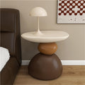 Modern Resin Bedside Table, Decorative Nightstand, Sofa Side Table, Modern Coffee Table, Suitable for Bedroom, Living Room, Balcony(White)