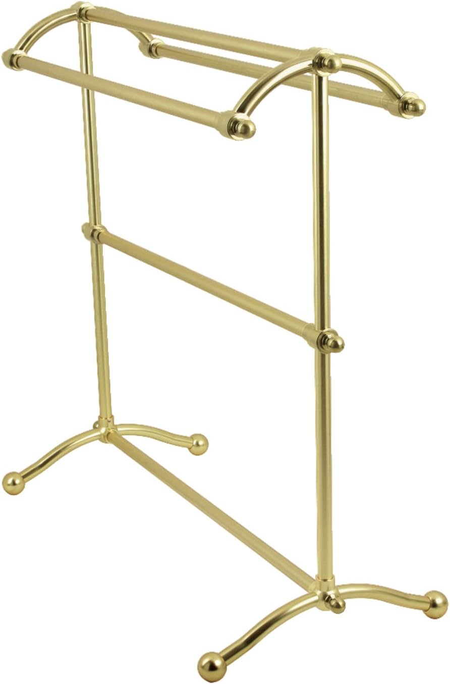 Kingston Brass SCC2297 Edenscape Freestanding Towel-Rack, Brushed Brass 31.19 x 14.44 x 30.13