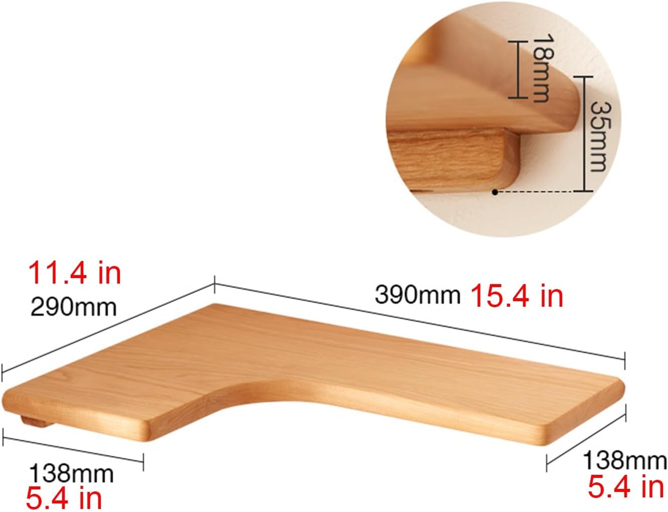 Solid Wood Wall Shelves, Floating Corner Shelves, Wall Mounted Décor for Home Decor, Bedroom, Living Room, Bathroom, Kitchen, Office,