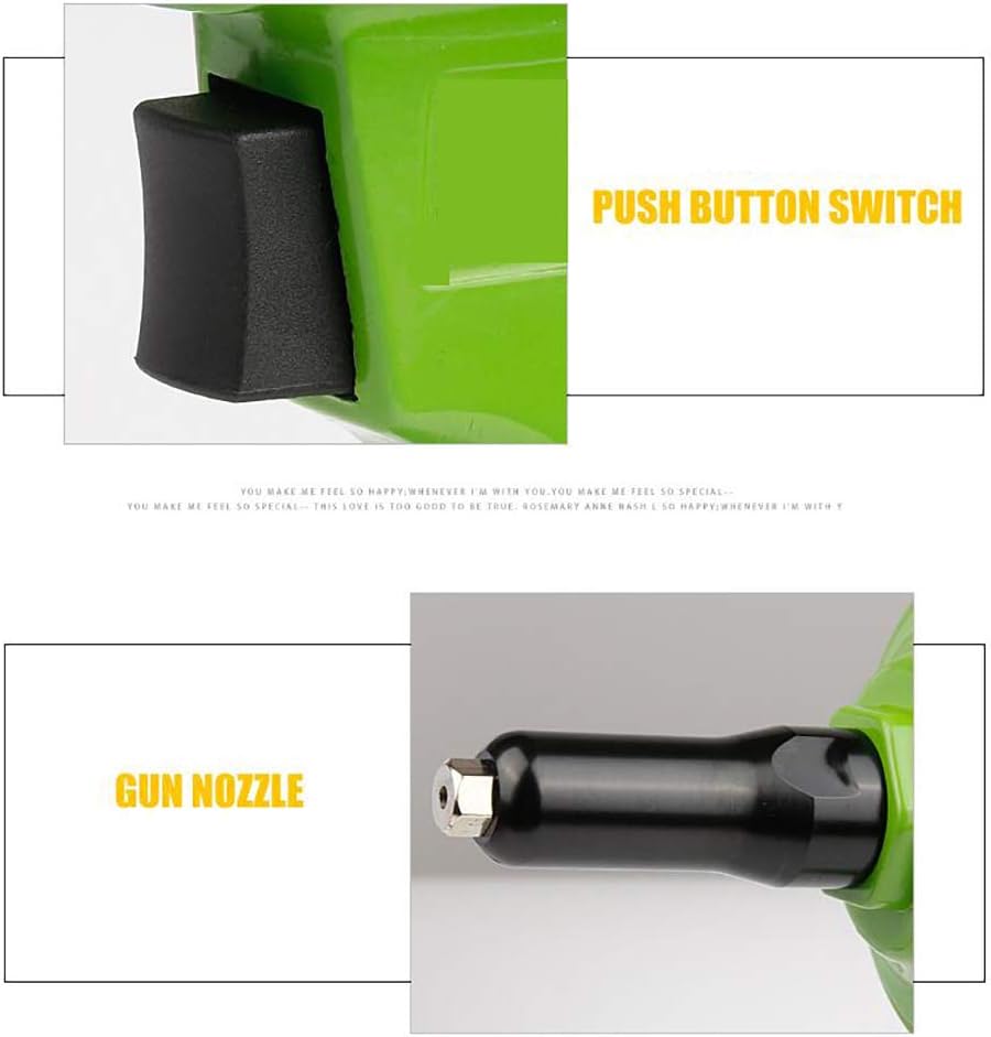 NEWTRY Professional Pneumatic Rivet Gun Air Riveting Tool Rivet Nut Setting Kit Air Power Tool Pop Rivet Gun Automatic Nail Suction (UL-501E)