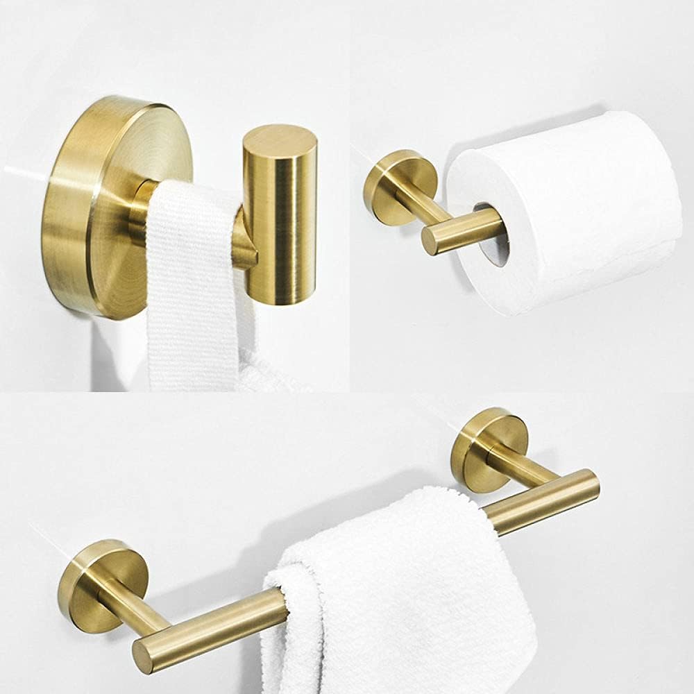 Heavy-Duty Bathroom Hardware - Chrome-Plated Towel Rack, Robe Hook & Towel Bar - Rust-Proof Bathroom Accessories(Y38124-1)