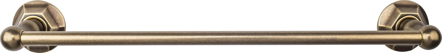 Top Knobs ED6BSND Bath Edwardian Collection 18 Inch Single Towel Bar with Smooth Backplate, Brushed Satin Nickel Finish