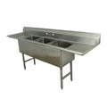 108' x 30' Triple Fabricated Bowl Scullery Sink