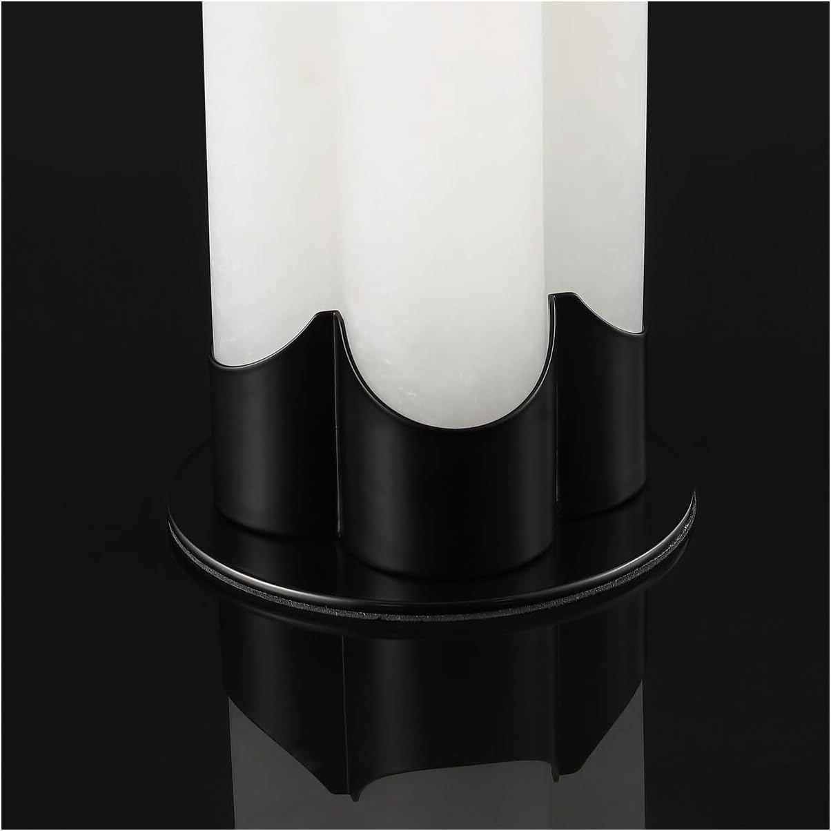 SAFAVIEH Couture Lighting Collection Chavez Alabaster/Black 28-inch Bedroom Living Room Home Office Desk Nightstand Table Lamp (LED Bulb Included)