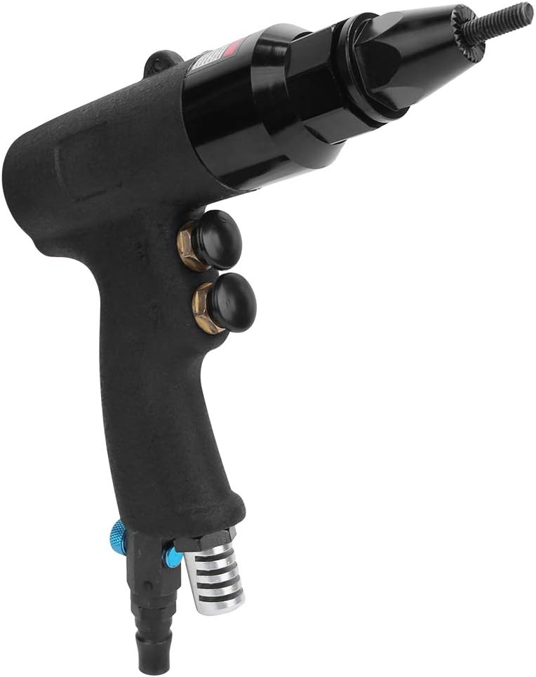 Rivet Gun - Rivet Nut Tool Kit, Pop Rivet Gun, Stainless Steel Rivets, Thread-Screw Design, Energy-Efficient Air Power, Non-Slip Handle, Metal Sheet & Automotive Use