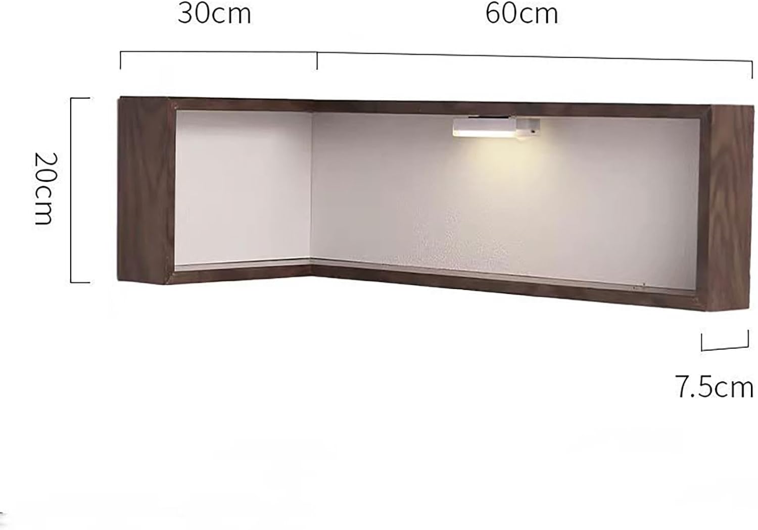 Corner Shelf, Wall Mounted Floating Corner Shelves for Bedroom & Living Room, Space Saving Display Shelf for Collectibles, Plants & Books(L-Shape A 30 x 60 x 20 cm,3 Pack)
