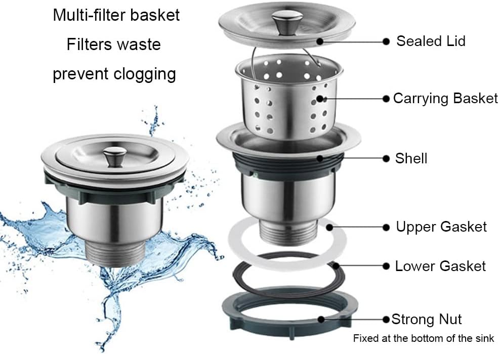 Stainless Steel Floor Mop Sink - 12' Deep Sink Bowl - Commercial Utility Sink Wash Station Tubs for Restaurant, Garages - with Adjustable Leveling Feet,Silver-45x41x55cm