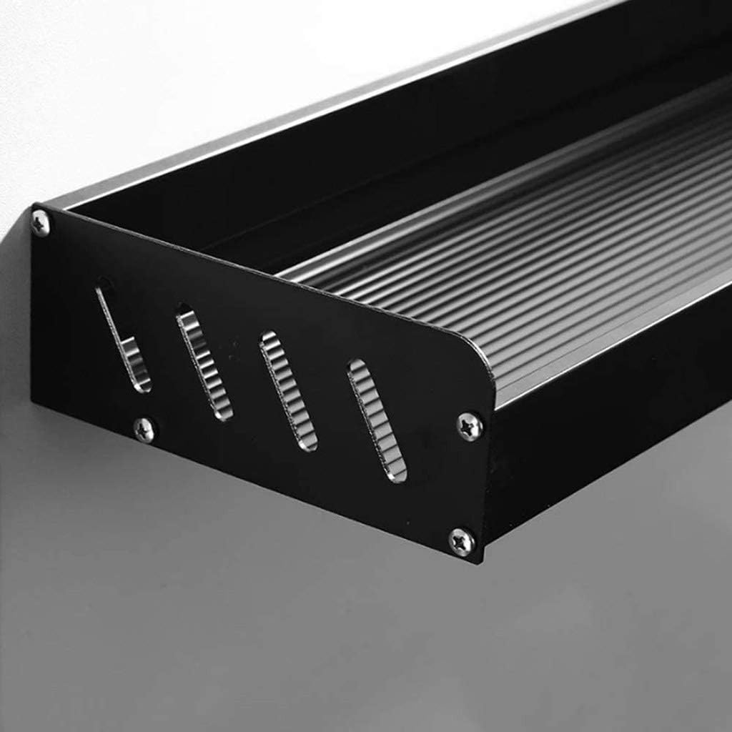 Bathroom Shelf Bath Shower Shelf Aluminum Black Bathroom Corner Shelf Wall Mounted Black Aluminum Kitchen Storage/40Cm