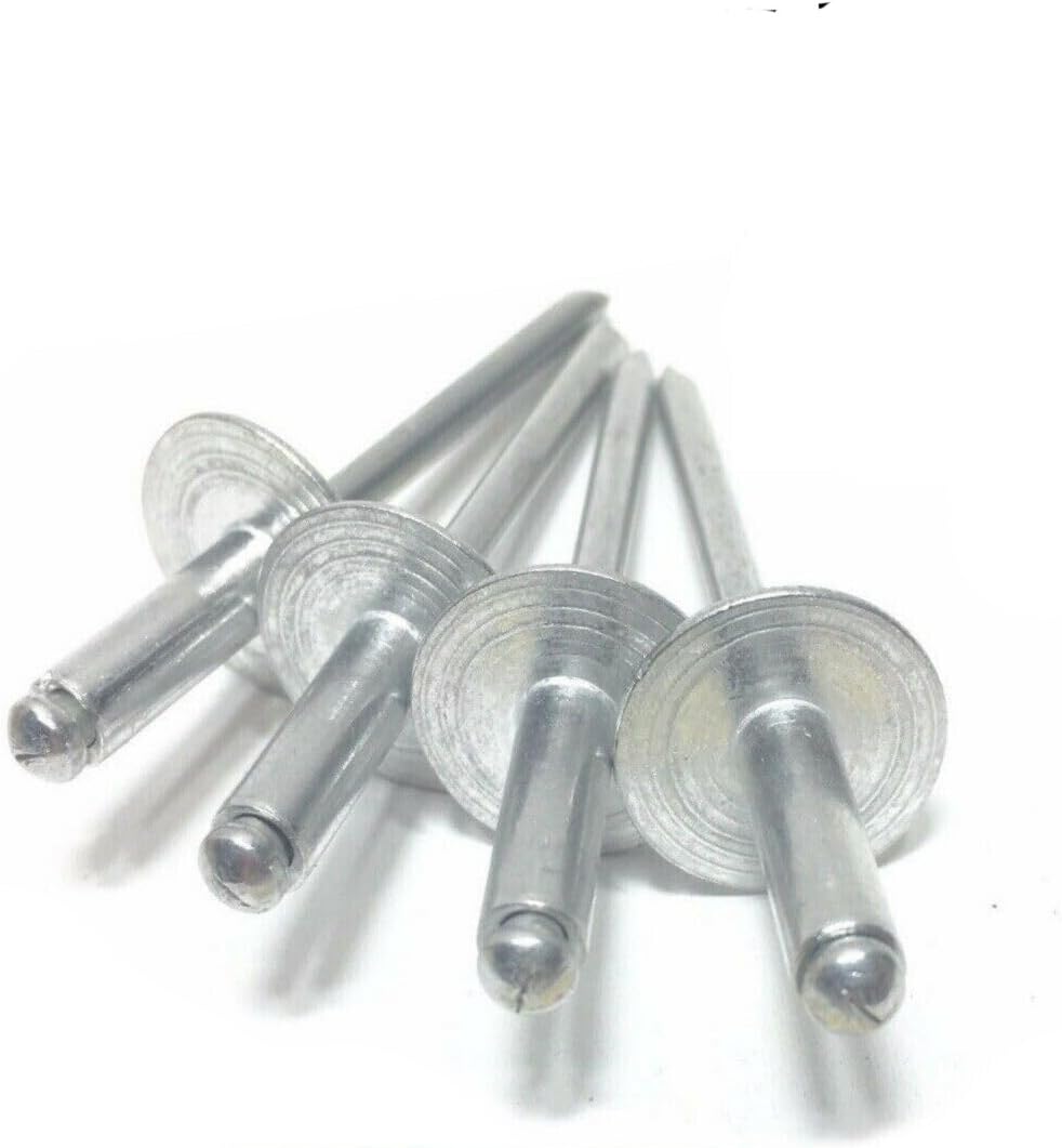 (Quantity 500) 3/16' Dia. x 1/2' Large Flange POP Rivets ALL Aluminium 6-8 ABA68LF