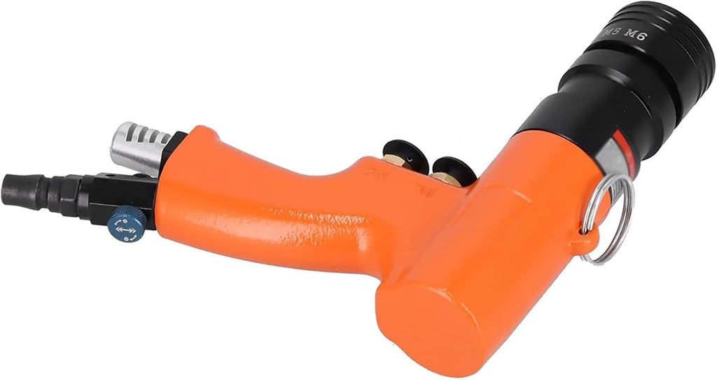 Duty Rivnut Tool, Pneumatic Rivet Nut Gun, Set Pop Rivet Nut Tool with Speed Adjustable and M5-M6 Nuts, Strong Pulling Force, for Alloy Steel Construction Industrial Riveting Operations