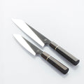 Frank Haasnoot Chef's Knives | Japanese Chef Knife Set | 8.7 & 6 Inch | Best 2-Piece Kitchen Knife | Chef Knife & Paring Knife | Stainless Steel | Wooden Handle | With Packaging | Professional Cooking