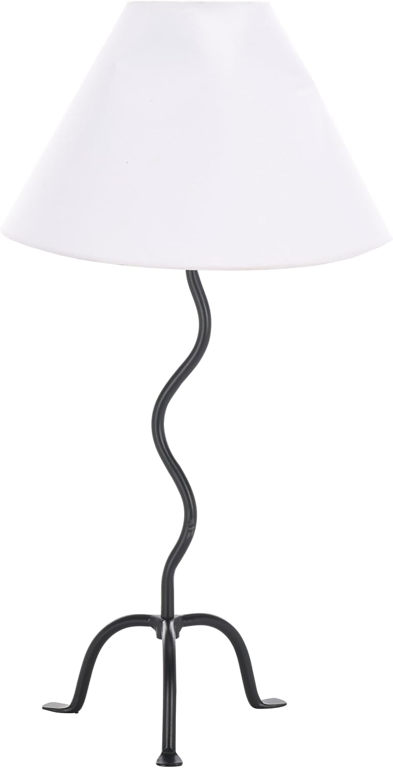 SAFAVIEH Lighting Collection Chey Modern Black 25-inch Table Lamp for Bedroom, Living Room, Home Office, Desk, Nightstand