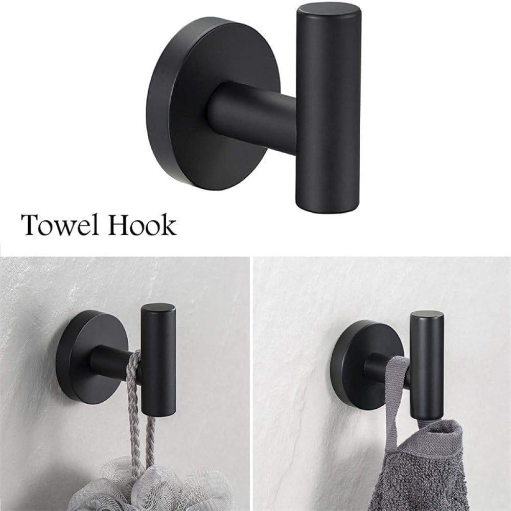 Stainless Steel Bathroom Hardware Set Robe Hook Towel Rail Bar Rack Bar Shelf Toilet Paper Holder Bathroom Accessories Sets,6pcs A Set Glod,1