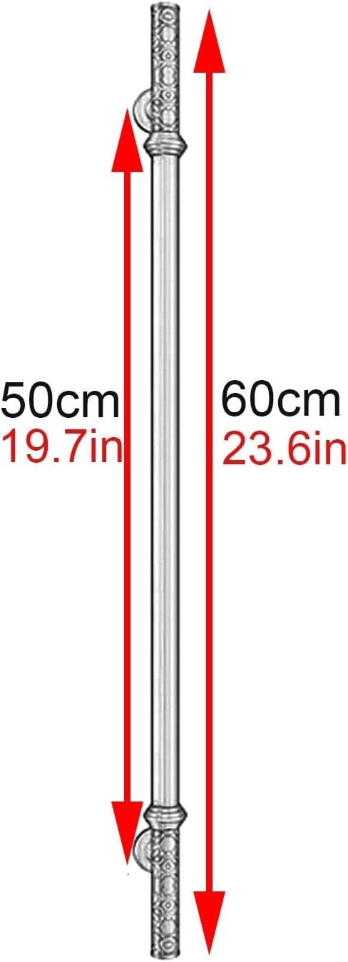 Stainless Steel Door Pull Handle,16/24/32 Inch for Glass Door Sliding Door Large Door Handles,Gold, Bronze, Red Bronzeblack,Retro Design (B-60cm(23.6in) 50cm(15.7in)