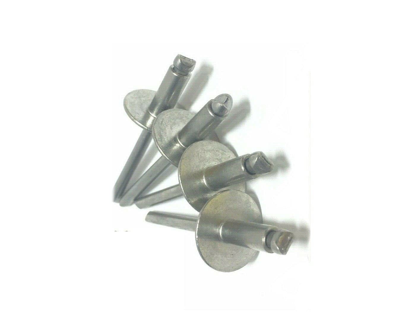 Pr-Mch Package of 1000, 3/16' x 1/2' Grip All Stainless Steel Metal Large Flange POP Rivet 68LF Set Kit #DR-D9075D