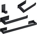 Bathroom Hardware Set Black Robe Hook Towel Rail Bar Rack Bar Shelf Tissue Paper Holder Toothbrush Holder Bathroom Accessories,B 4 Pieces