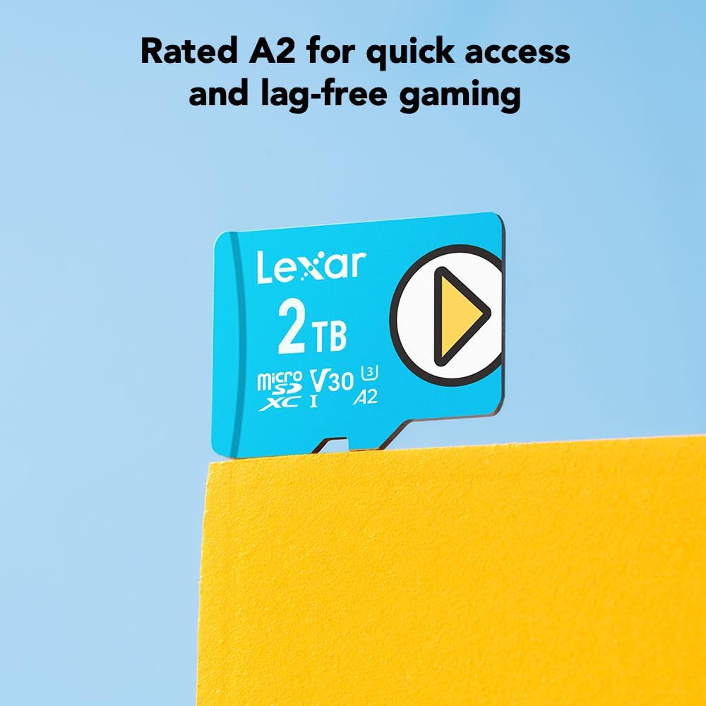 Lexar 2TB Play Blue Micro SD Card, UHS-I, C10, U3, V30, A2, 4K, Up to 160MB/s microSDXC Memory Card, Expanded Storage for Nintendo-Switch 1, Gaming Devices, Smartphones, Tablets (LMSPLBL002T-BNNNU)