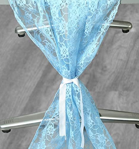 VDS Table Runner Lace Runner for Wedding Reception Party Table Decoration 27 x120 Inch (Pack of 15 Babay Blue)