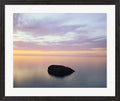 Rock at Sunset by Jim Becia Framed Art Print Wall Picture, Espresso Brown Frame, 32 x 27 inches
