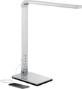 360 Lighting Jett Modern Desk Table Lamp 16 1/2' High with USB Charging Port and Nightlight LED Silver Aluminum Touch On Off Dimmer for Bedroom House Bedside Nightstand Home Office Reading